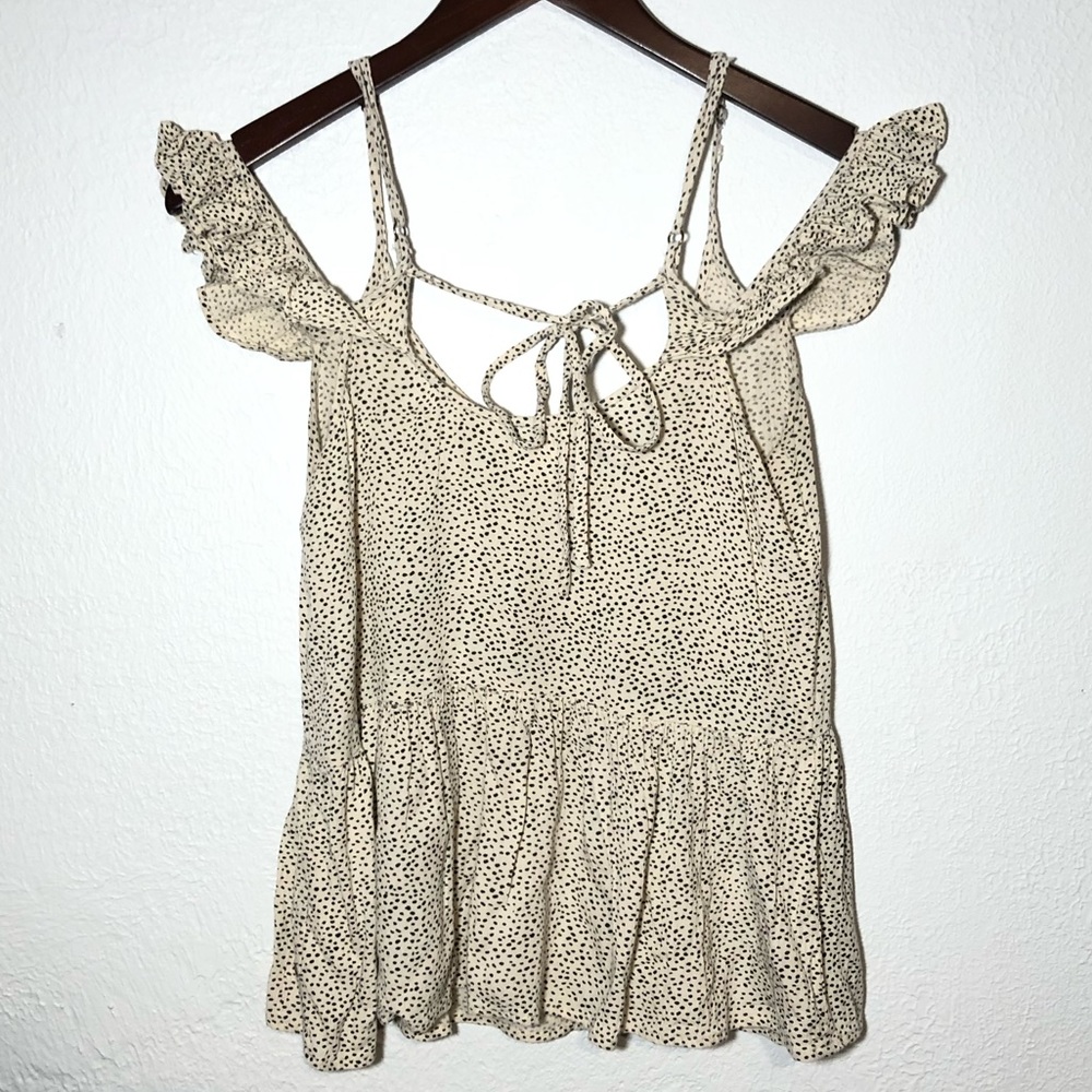 O’Neill Polka Dot Cold Shoulder Blouse - Picture 5 of 10